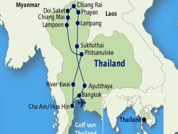 Thailand Rundreise: Norden & Süden